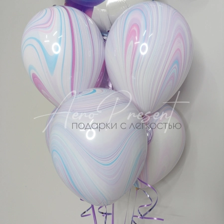 Нежный единорог с мрамором