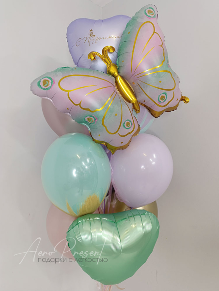 Фонтан из шаров "Весеннее настроение"