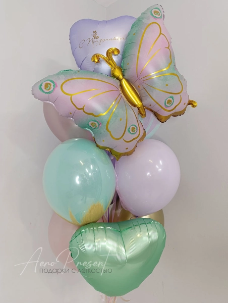 Фонтан из шаров "Весеннее настроение"