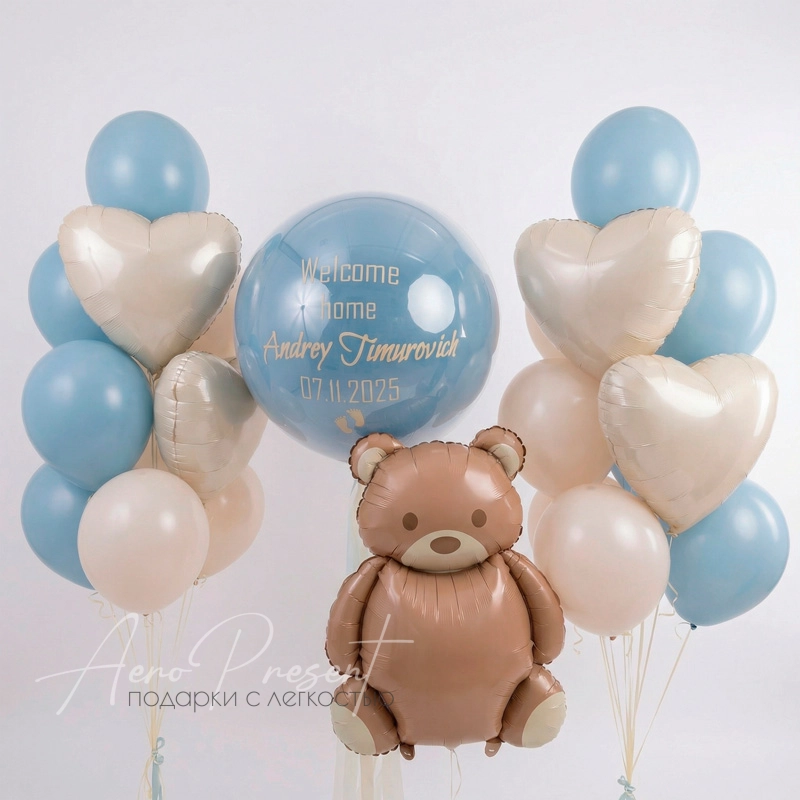 Набор воздушных шаров "Первый день дома!"