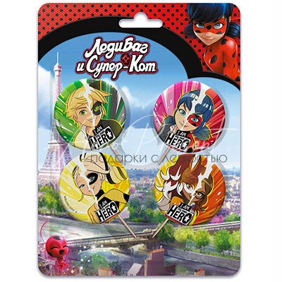 Набор свечей для торта "Леди Баг"