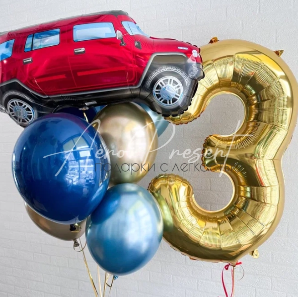 Набор шаров "Красный джип"