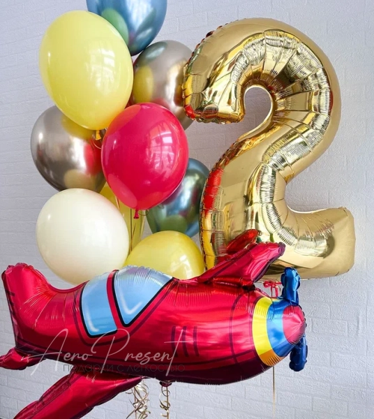 Набор шаров "Красный самолет"