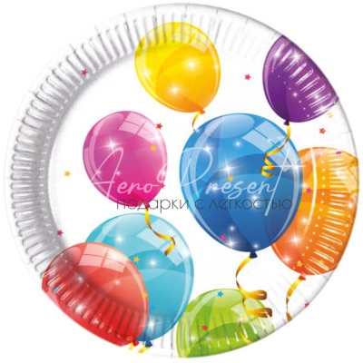 Тарелка Шарики сверкающие 23см 8шт