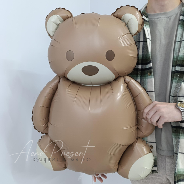 Фольгированный шар "Мишка Сатин"