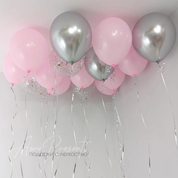 Набор шаров "Розовое сияние"