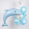 Набор шаров с дельфином на выписку мальчика