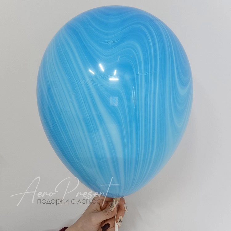 Воздушный шар Агат голубой