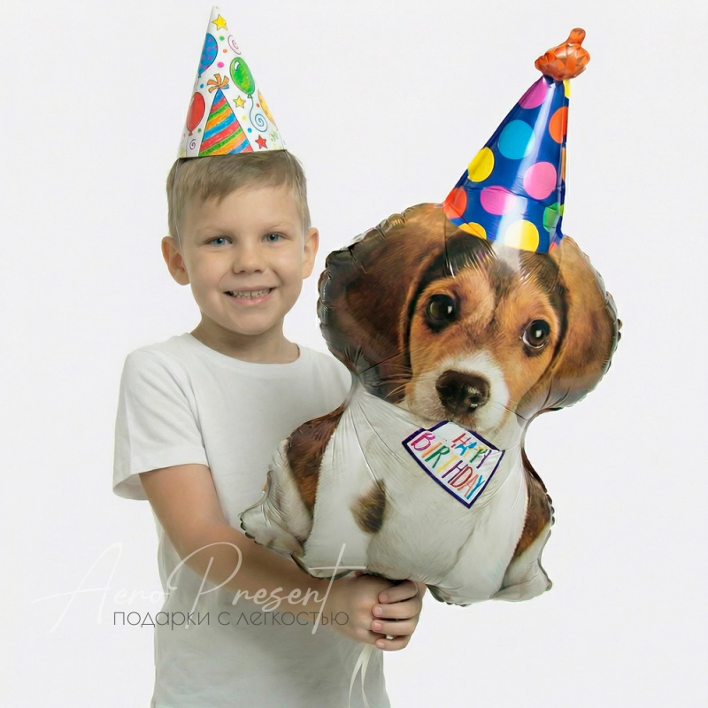 Фольгированный шар Фигура, Щенок в колпаке