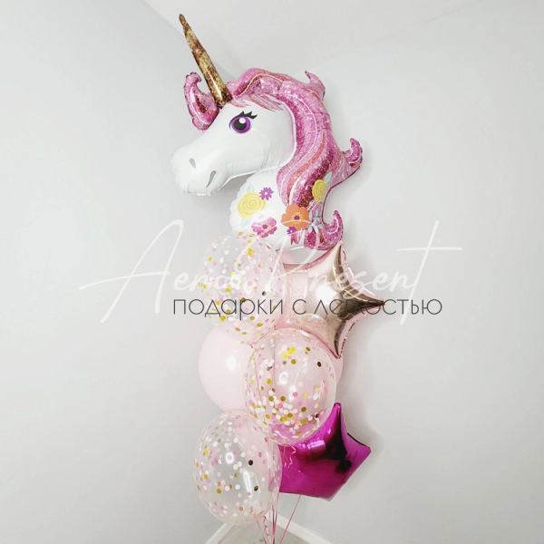 Букет Сказочный розовый единорог