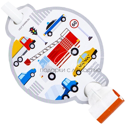 Язык-гудок с карт Машинки 6шт