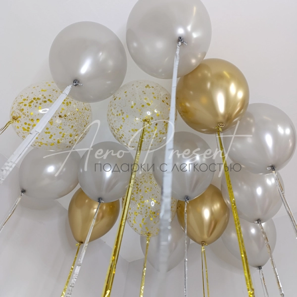 Серебристо-золотой микс