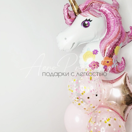 Букет Сказочный розовый единорог