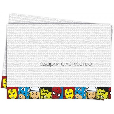 Скатерть п/э Мстители Комикс 1,2мх1,8м