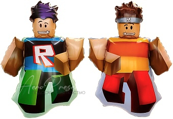 Фольгированный шар Фигура, Блоки, Мальчики Герои