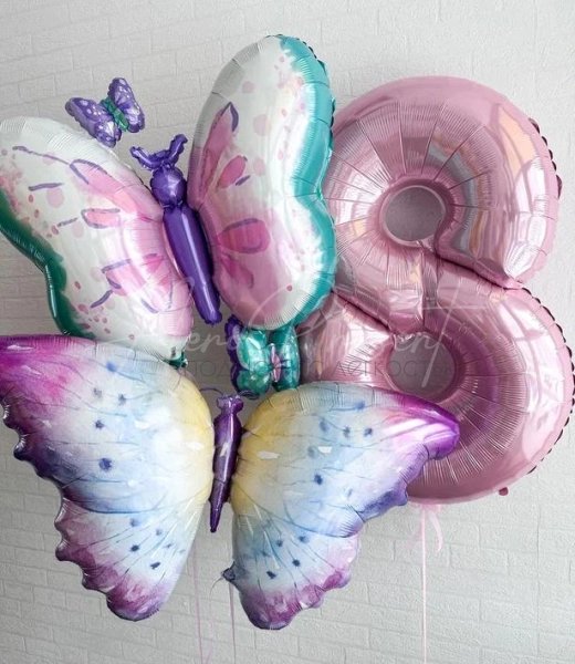 Набор "Бабочки и цифра"