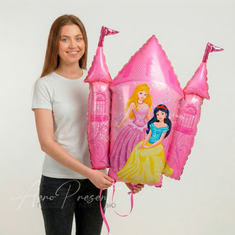 Замок принцесс, фольгированный шар