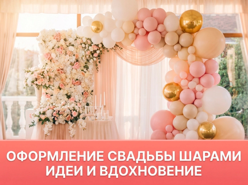 Оформление свадьбы шарами - идеи и вдохновение