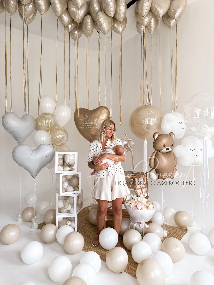 Воздушные шары для выписки из роддома
