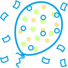 Шарики с конфетти Шарики с конфетти