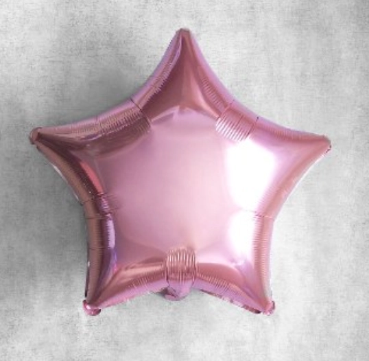 Розовый блеск, фольгированная звезда