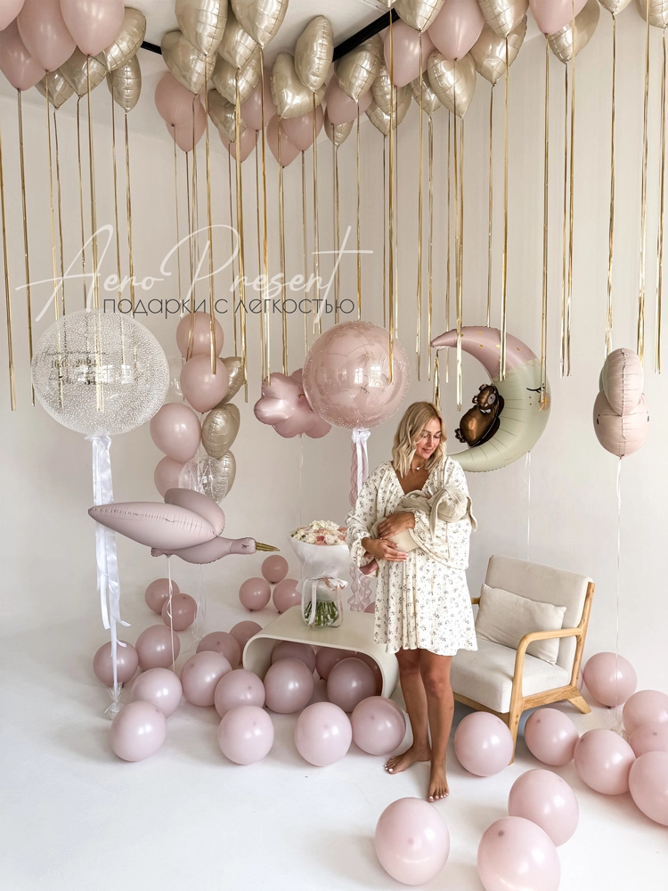 Воздушные шары для выписки из роддома